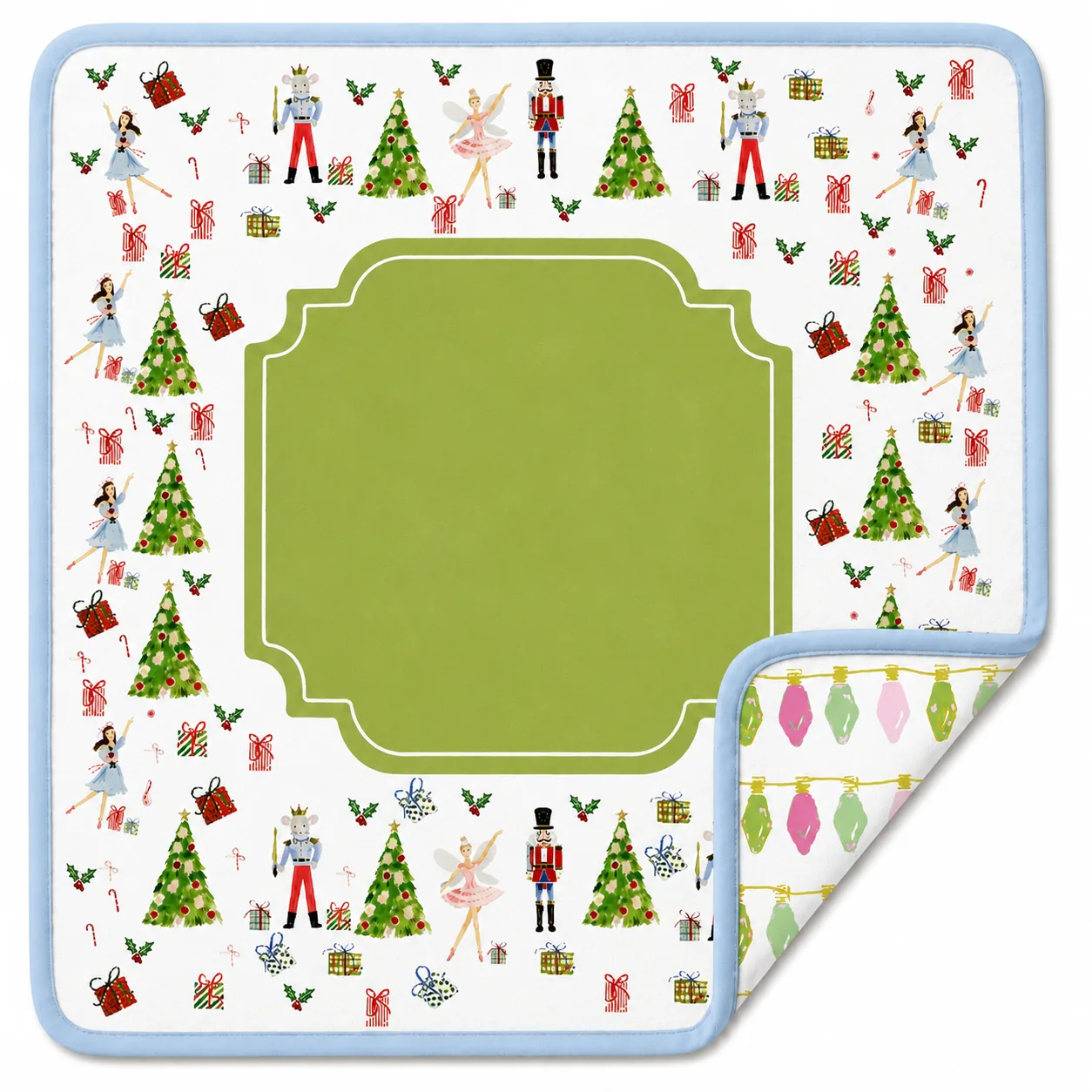 Holiday Lights Double-Sided Mahjong Mat (Preorder)