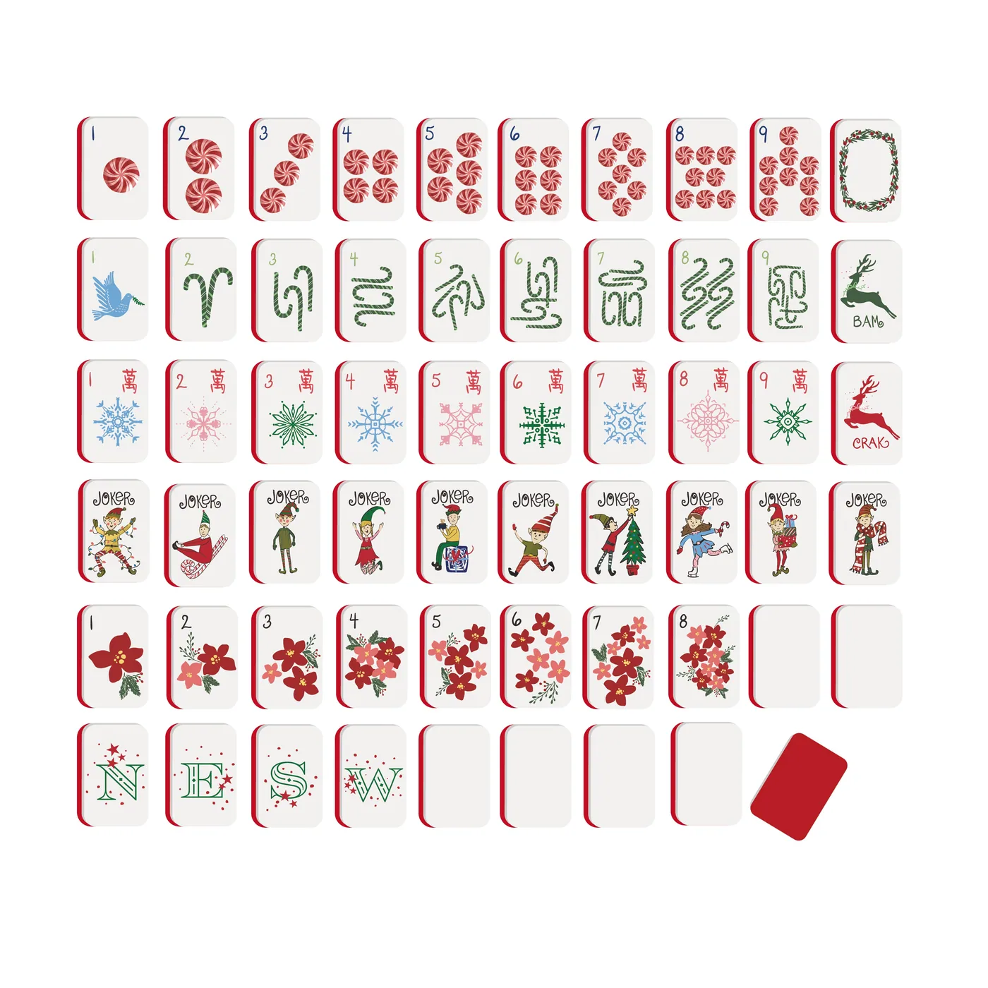 North Pole Mahjong Tiles (Preorder)