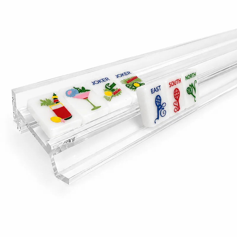 6mm 20" Clear Acrylic Racks and Pushers - Straight Edge