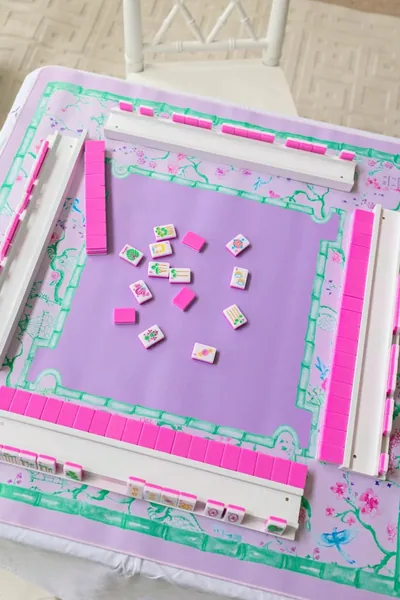 Pastel Chinoiserie Mahjong Mat