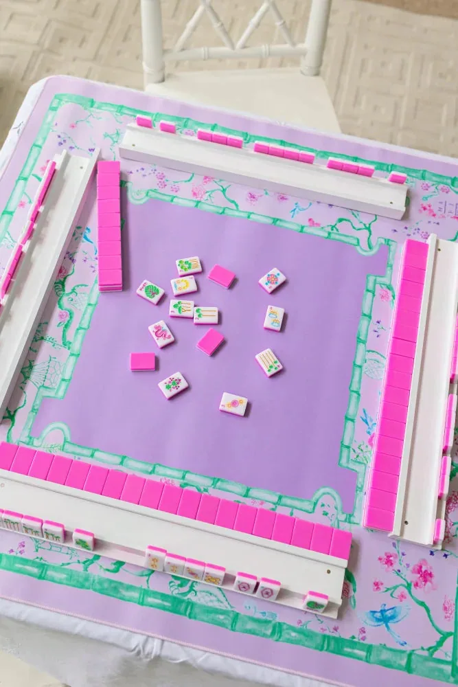 Pastel Chinoiserie Mahjong Mat