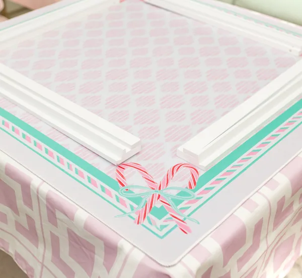 Candy Cane Pink Wonderland Mahjong Mat