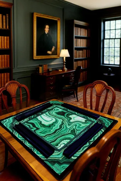Green Malachite Mahjong Mat