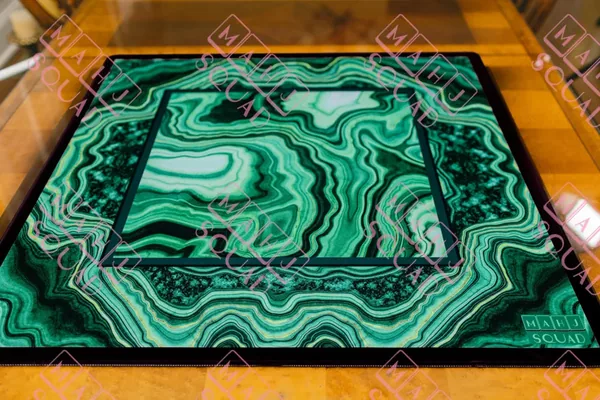 Green Malachite Mahjong Mat