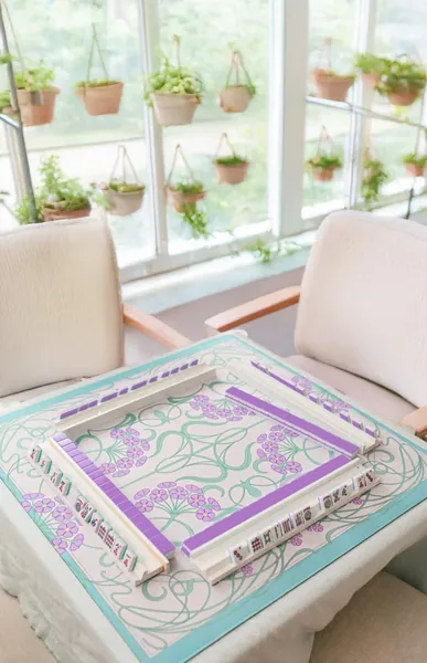 Parisian Lilac Floral Mahjong Mat
