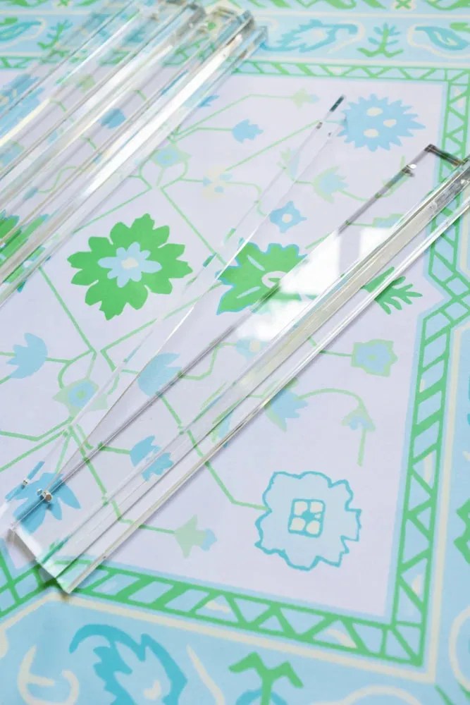 Transparent Lucite Acrylic Racks- 19 inch-set of 4