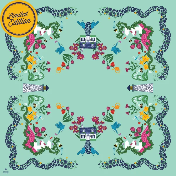 "Seaside Cottage" by Mahjong Montage (Seafoam) - Limited Edition *Arrives 8/10