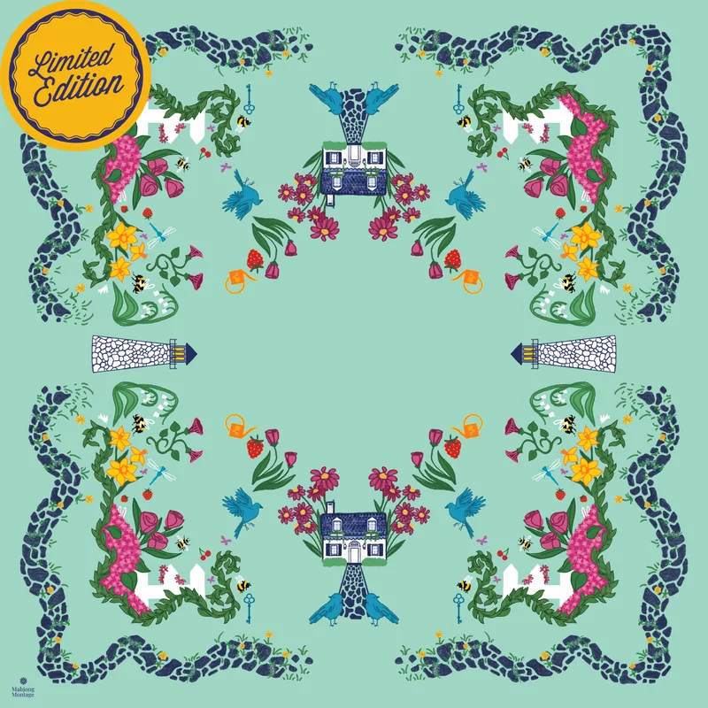 "Seaside Cottage" by Mahjong Montage (Seafoam) - Limited Edition *Arrives 8/10