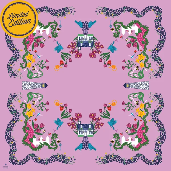"Seaside Cottage" by Mahjong Montage (Heathered Mauve) - Limited Edition *Arrives 8/10
