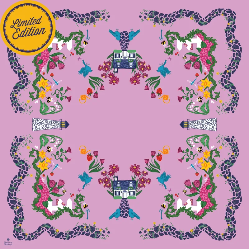 "Seaside Cottage" by Mahjong Montage (Heathered Mauve) - Limited Edition *Arrives 8/10
