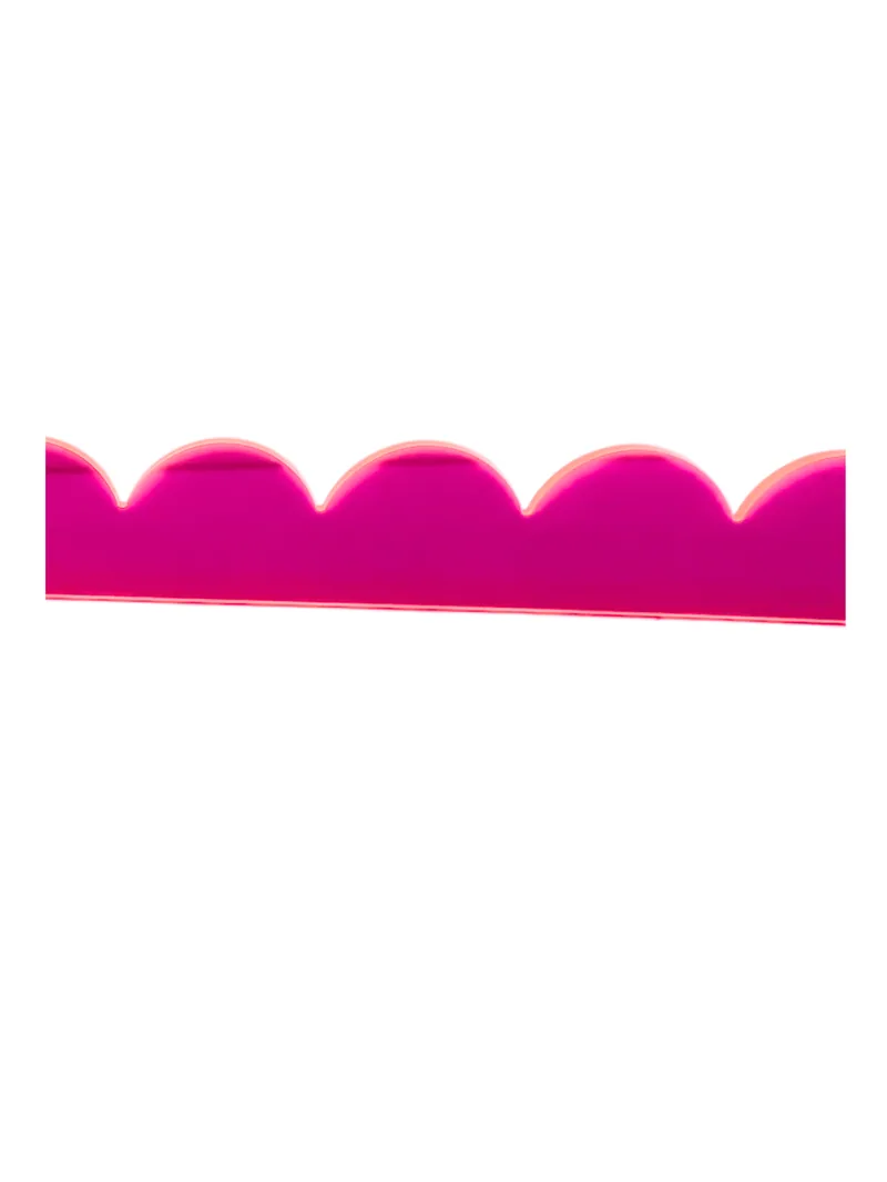 Pink - Set of 4 MM Scallop pushers ONLY. Swap out your colors! - Bright Pink