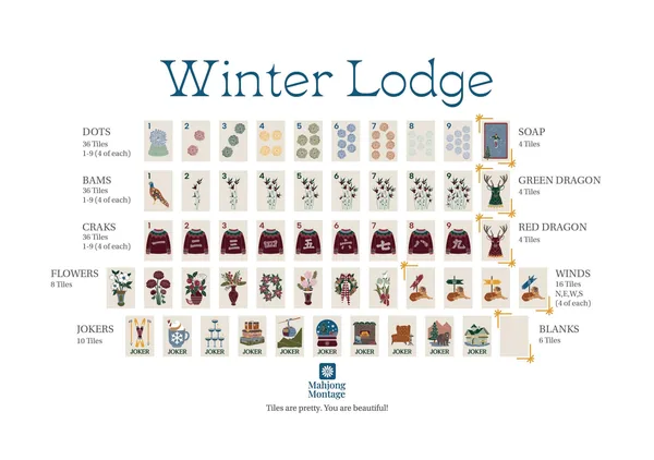 Winter Lodge Mahjong Tiles
