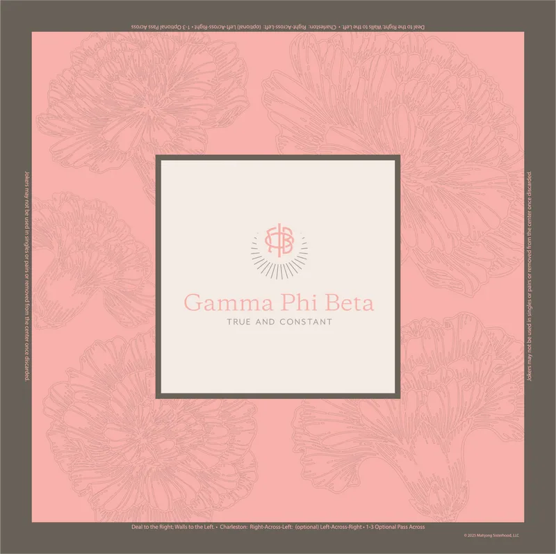 Gamma Phi Beta Mahjong Mat
