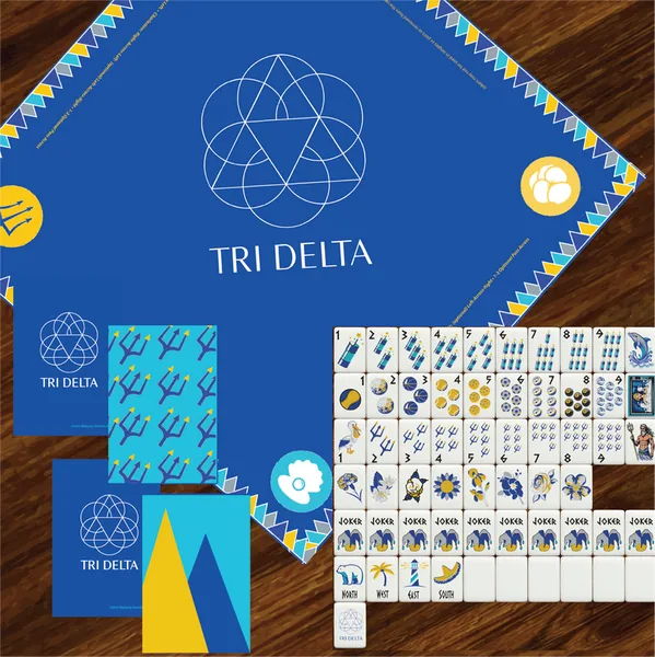 Tri Delta Mahjong Set & Bid Day Gift | Mahjong Sisterhood
