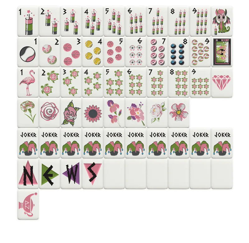 Delta Zeta Mahjong Tiles