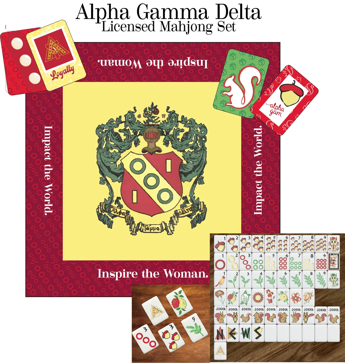 Alpha Gamma Delta Legacy Mahjong Set