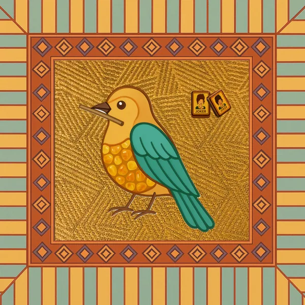 Amber Jade Mahjong Mat Bird Bam American Mahjong Accessories - Ships Rolled