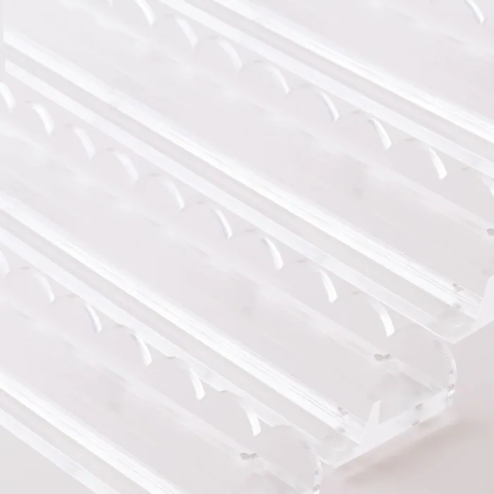 20" Clear Acrylic Scalloped Mahjong Rack & Pushers | Premium American Mahjong Rack Set