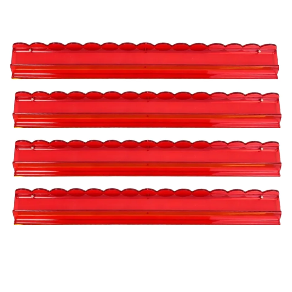 20" Red Luxury Acrylic Scalloped Mahjong Rack & Pusher