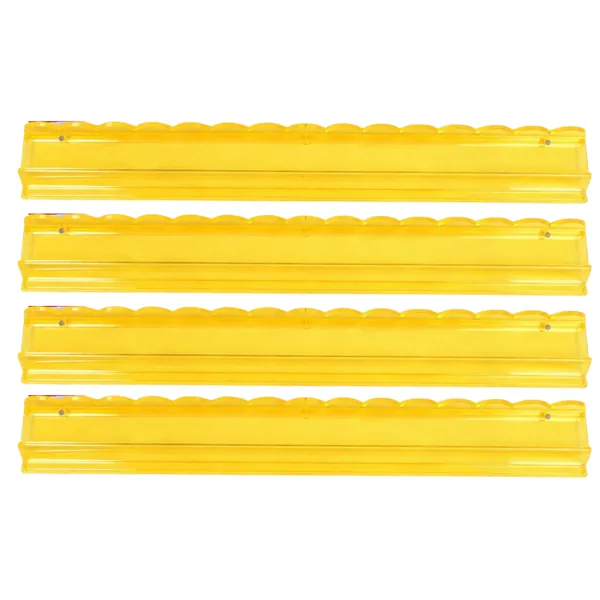 20" Yellow Luxury Acrylic Scalloped Mahjong Rack & Pusher
