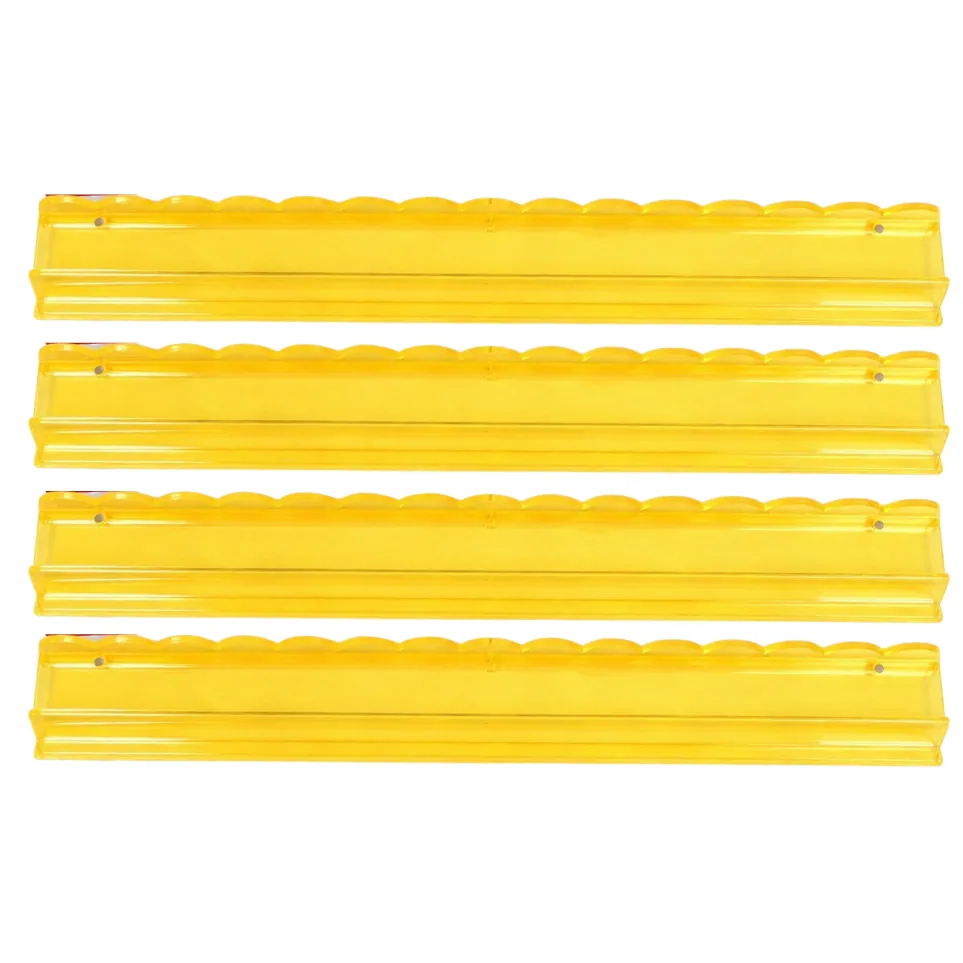 20" Yellow Luxury Acrylic Scalloped Mahjong Rack & Pusher