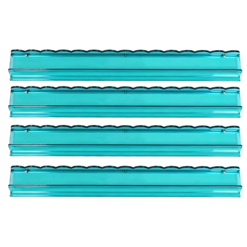 20" Green Luxury Acrylic Scalloped Mahjong Rack & Pusher