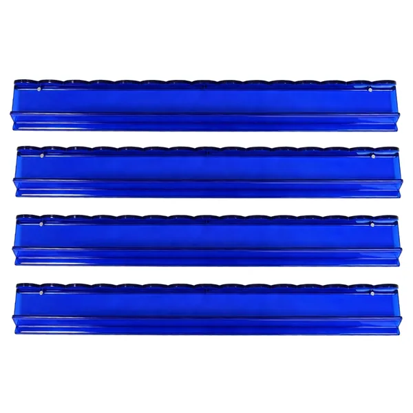 20" Blue Luxury Acrylic Scalloped Mahjong Rack & Pusher