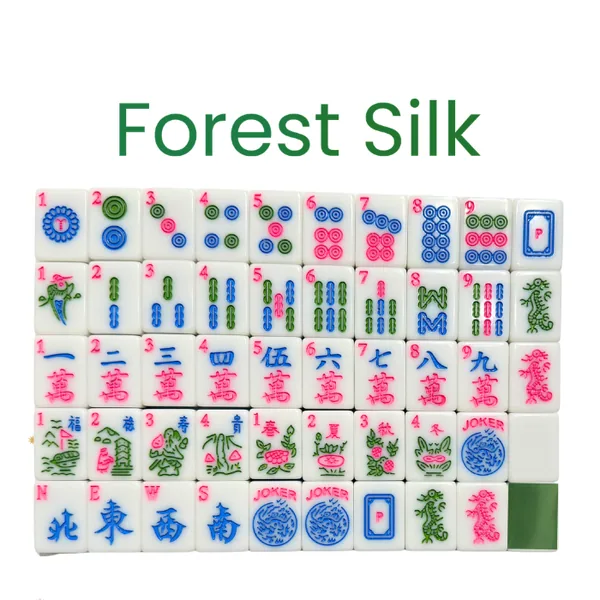 Mahjong Studios – American Mahjong Tile Set Green Tiles - Forest Silk