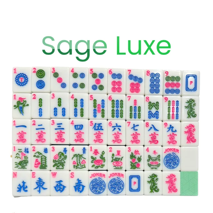 Mahjong Studios – American Mahjong Tile Set Green Tiles - Sage Luxe