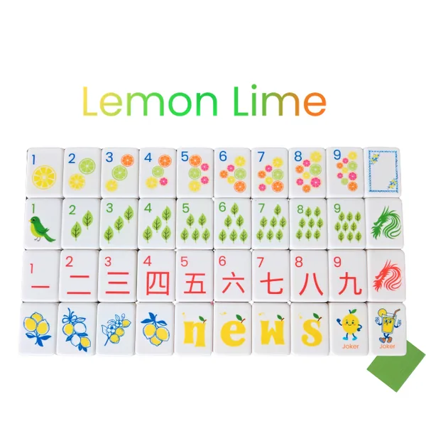 Mahjong Studios – American Mahjong Tiles - Lemon Lime Green Back