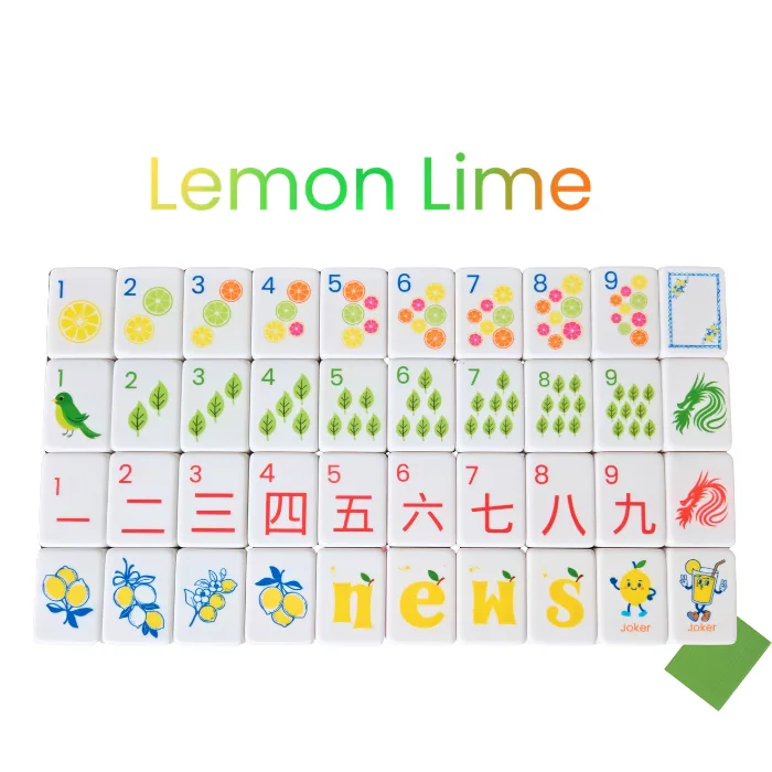 Mahjong Studios – American Mahjong Tiles - Lemon Lime Green Back
