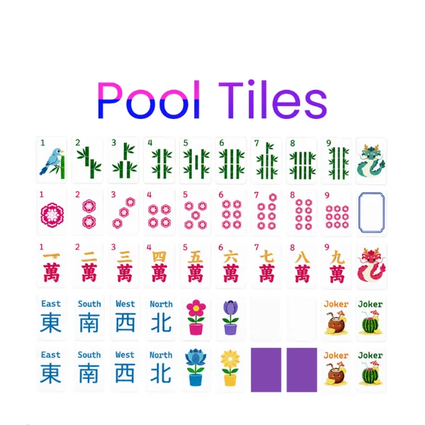 Mahjong Studios – American Floating Pool Mahjong Tiles