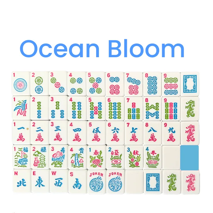 Mahjong Studios – American Mahjong Tile Set Ocean Bloom