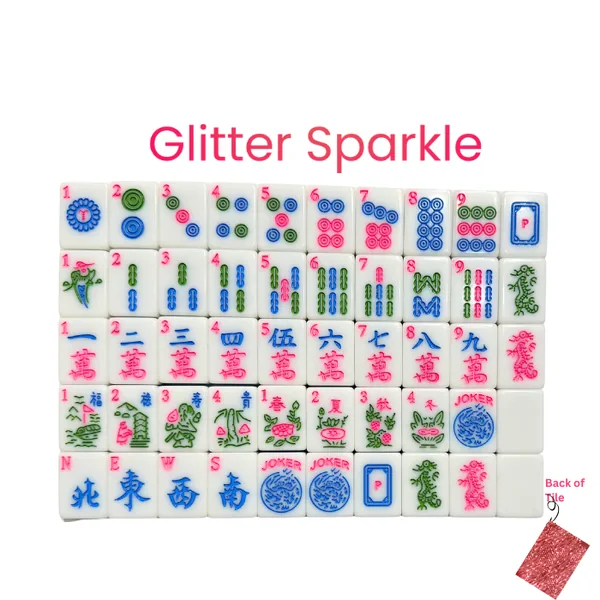 Glitter Sparkle - Mahjong Tiles – American Mahjong Tile Set (166 Tiles) Pink