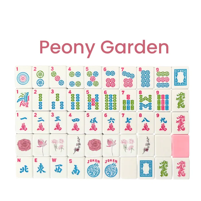 Mahjong Studios – Peony Garden American Mahjong Tile Set (160 Tiles)