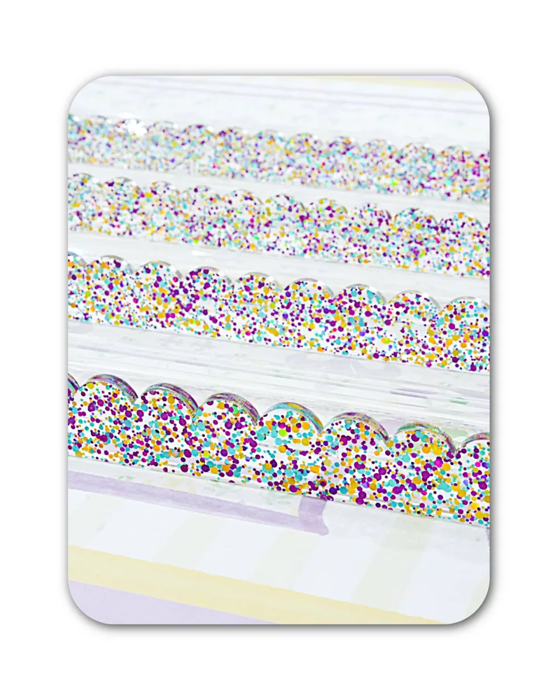 Clear Racks w/Mambo Confetti Scallop Pusher