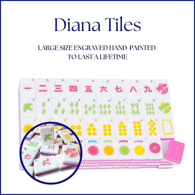 Diana Tiles - Heirloom Engraved Mahjong Tile Set - Modern + Bright Collection (Sold Out)