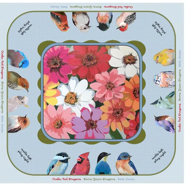 Bird & Blossom Mahjong Mat