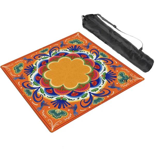Thickened Mahjong Mat SleekSurface (Ship Rolled Up) FolkHeritage orange