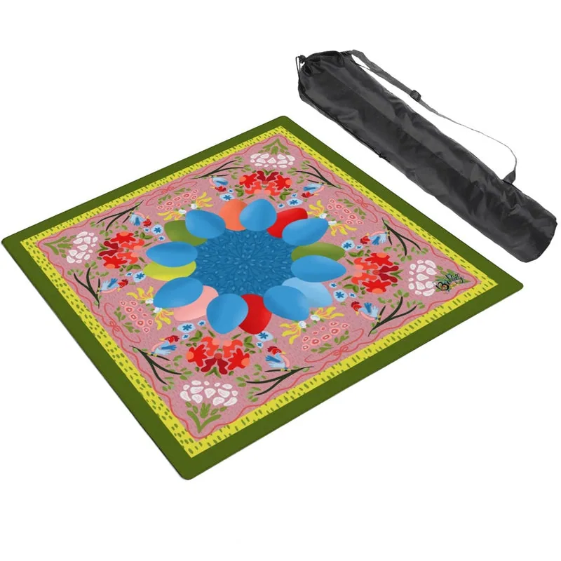 Mahjong Mat SleekSurface Bright birds and florals