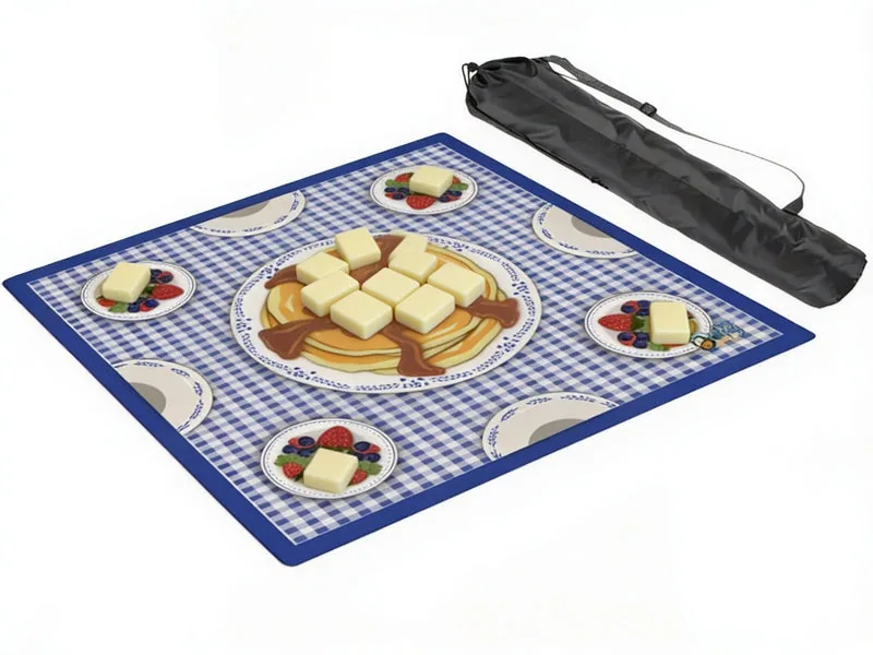Breakfast is butter with Mahjong Mahjong Mat Larger size: 33"x33" (Ship Rolled up)