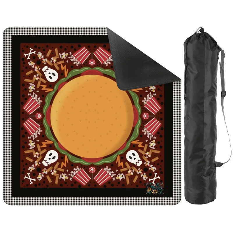 Spooky Fast Food Mahjong Mat Larger - 33"x33" (Ship Rolled up)
