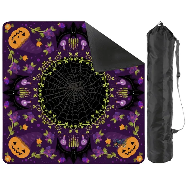 Purple Pumpkin Hex Mahjong Mat Larger-33"x33"