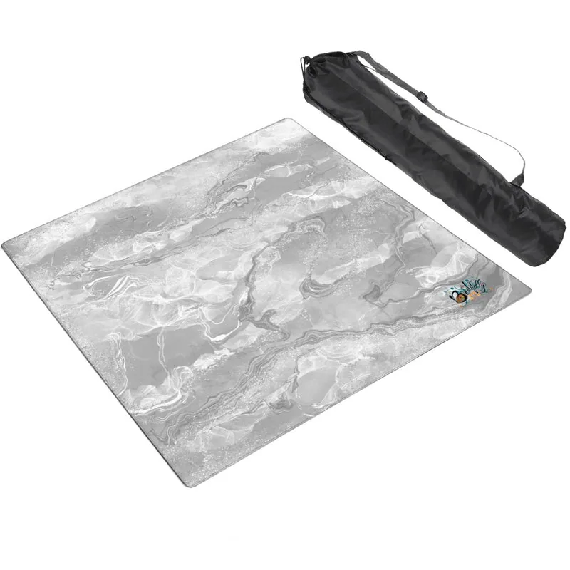 Mahjong Mat Sleek Surface Geode Series 1 white marble