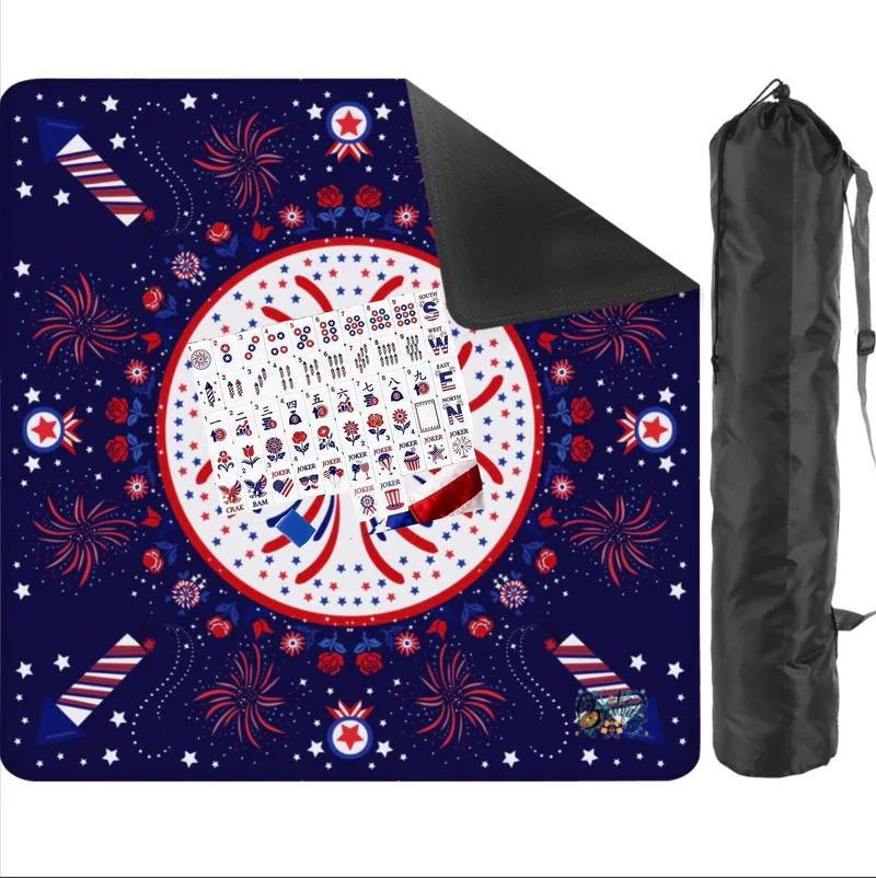 Patriotic ‘zon inpspired Mahjong Mat 31.5"x31.5" (Ship Folded)