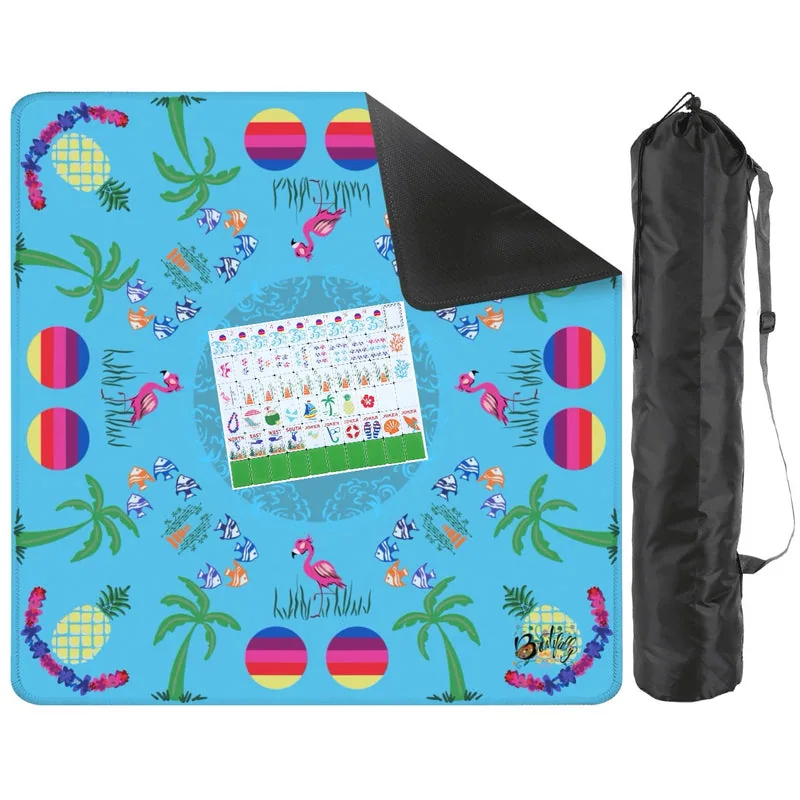 Beach inspired ‘zon Mahjong Mat 31.5"x31.5" (Ship Folded)