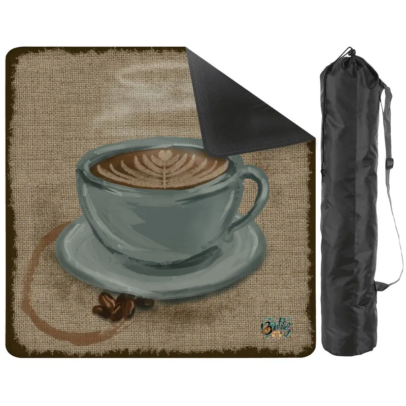 Coffee Time Mahjong Mat 31.5"x31.5" (Ship Rolled up)
