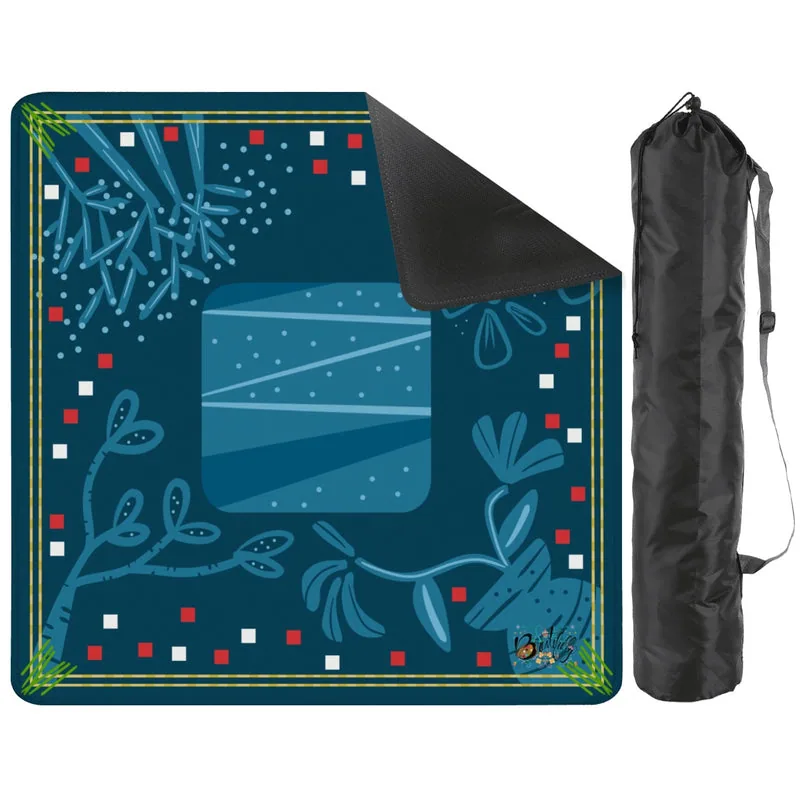 Season in Blue Mahjong Mat 31.5"x31.5" (Ship Rolled up)