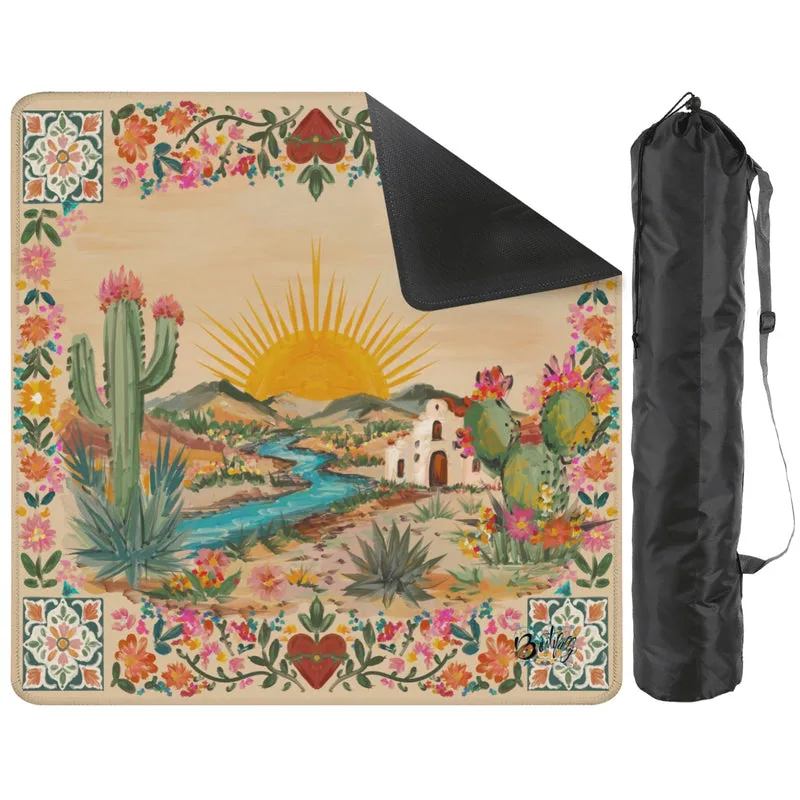 Southern Style Sunset-Mahjong Mat 31.5"x31.5" (Ship Rolled up)