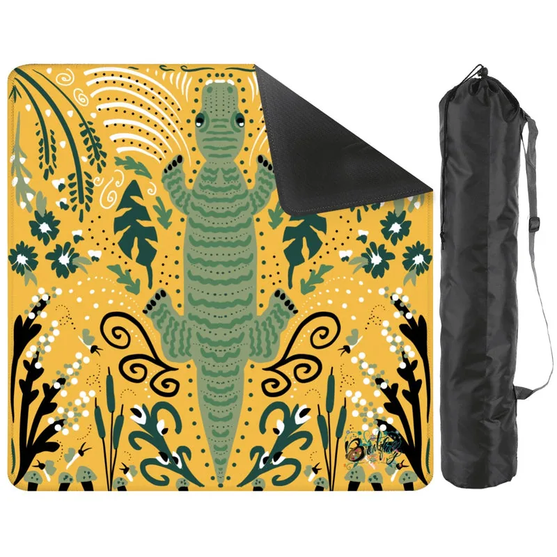 Folk art critter series - Mahjong Mat 31.5"x31.5" (Ship Rolled up)
